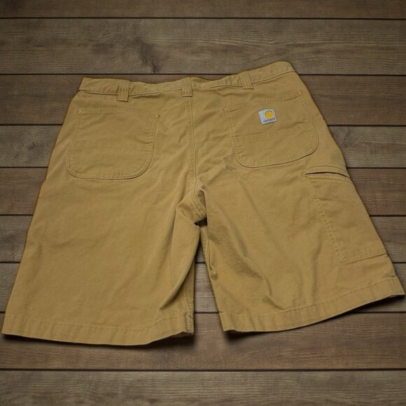 Carhartt Shorts Mens 38 Khaki Rugged Flex Relaxed Fit - Picture 2 of 8
